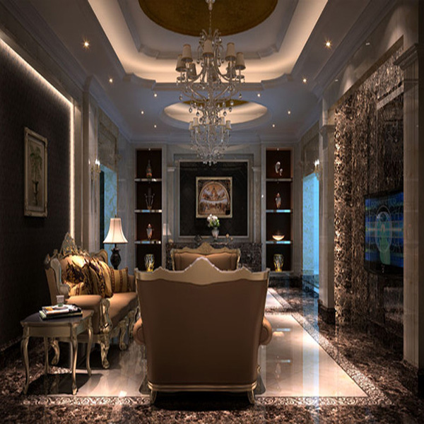 pp电子大理石瓷砖：深啡网KYP8015地面铺贴成效