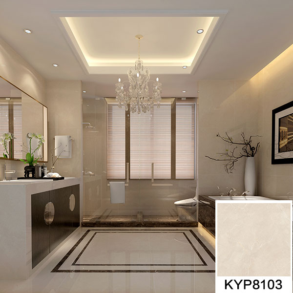 03pp电子欧瑞诺系列新世纪米黄KYP8103瓷砖地面铺贴成效图