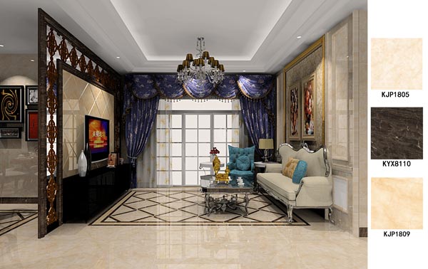pp电子瓷砖案例鉴赏客厅成效图