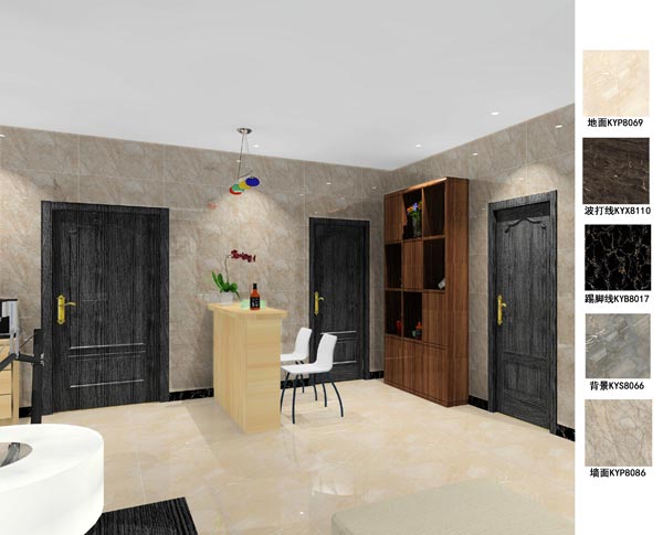 pp电子瓷砖利用成效：徐州开元翡翠湾F户型装建成效鉴赏