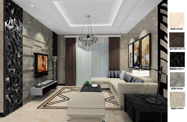 pp电子瓷砖利用成效：徐州开元翡翠湾F户型装建成效鉴赏