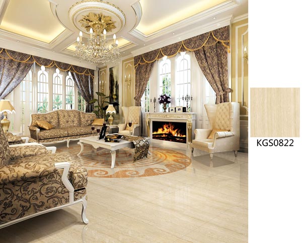 陶瓷一线品牌pp电子瓷砖美式客厅成效图