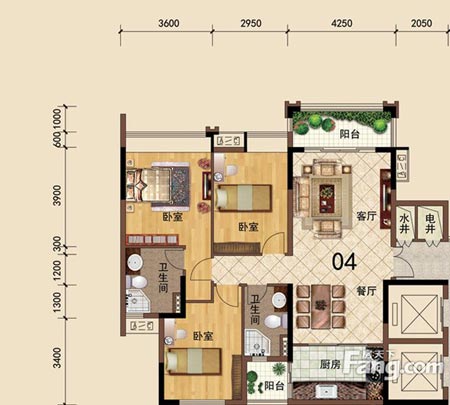 pp电子家装：佛山大沥碧桂园华府115㎡美式装建成效鉴赏