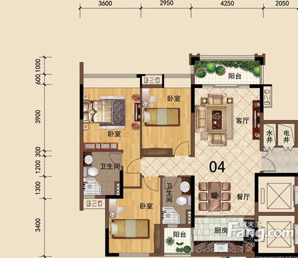 pp电子家装：佛山大沥碧桂园华府106㎡简约现代装建成效鉴赏
