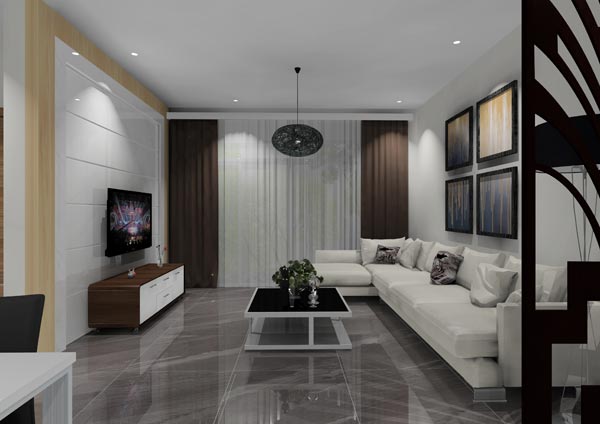 pp电子家装：佛山灯湖华府90㎡现代简约装建成效鉴赏