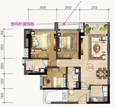pp电子家装：佛山合景新鸿基·泷景96㎡简约现代装建成效鉴赏