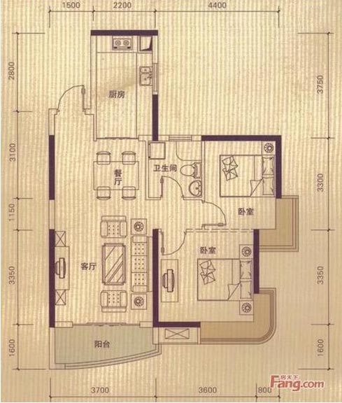 pp电子家装：佛山丹灶  桂丹颐景园80㎡简约现代装建成效鉴赏