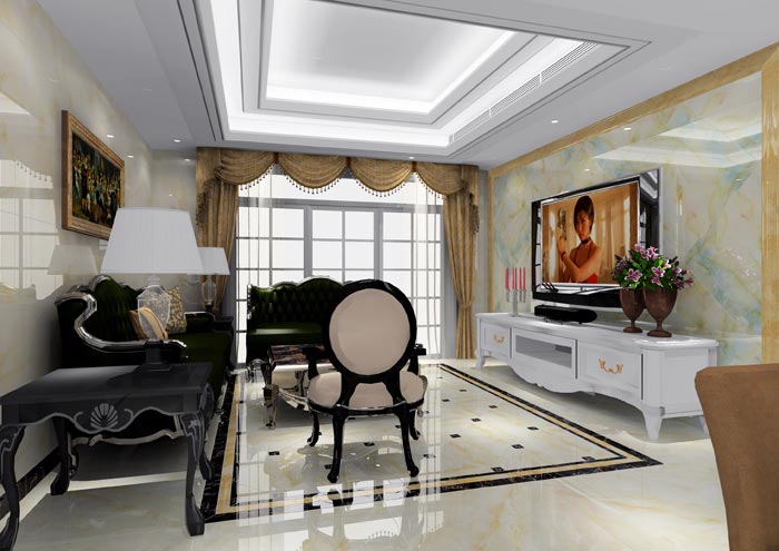 pp电子家装：佛山恒宝御龙湾128㎡的欧式风格装建鉴赏