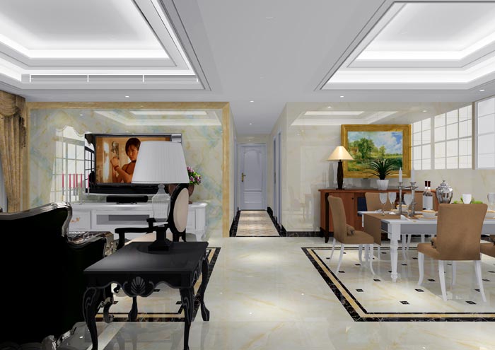 pp电子家装：佛山恒宝御龙湾128㎡的欧式风格装建鉴赏