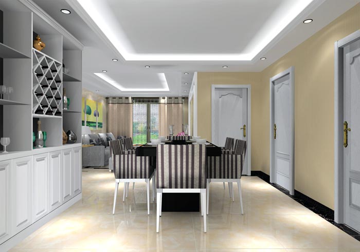 pp电子家装：井冈山和谐家园安设幼区130㎡现代风格装建鉴赏