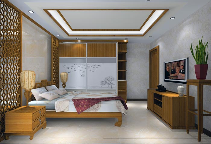 pp电子家装：井冈山和谐家园安设幼区130㎡中式风格装建鉴赏