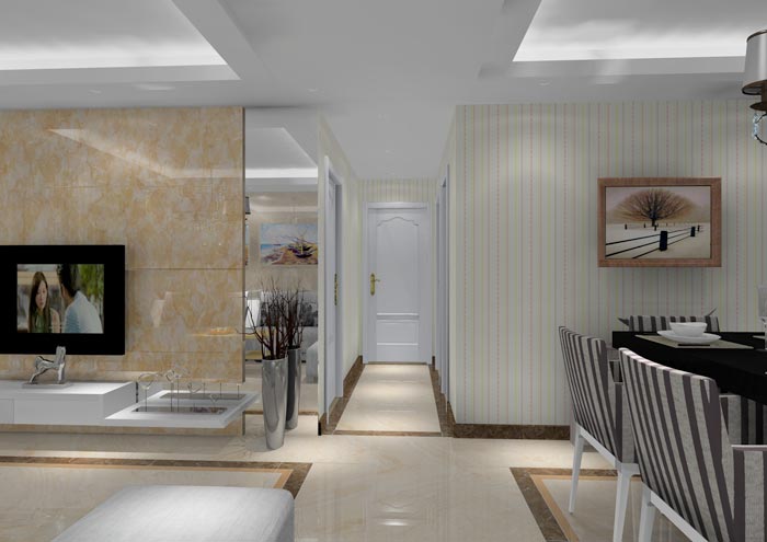 pp电子家装：佛山狮山上林苑91㎡简约风格装建鉴赏