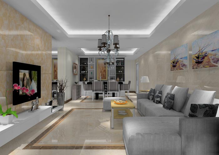 pp电子家装：佛山狮山上林苑91㎡简约风格装建鉴赏