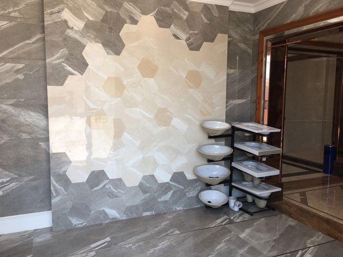 【专卖店推荐】陶瓷一线品牌pp电子瓷砖潮南店实景鉴赏