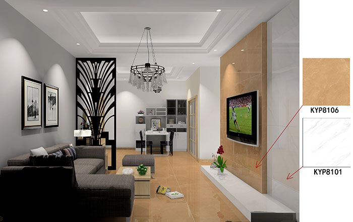 大沥碧桂园·华府装建案例客餐厅成效图