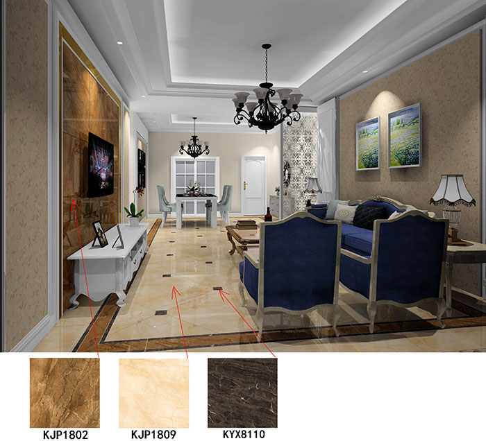 大沥碧桂园·华府装建案例客餐厅成效图